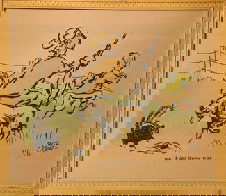 Original Sporting Lithograph by Bob Cary