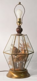 Very Charming Taxidermy Quail Diorama Lamp