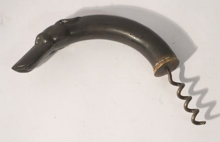 Antique English Bronze Hound Head Bottle Opener