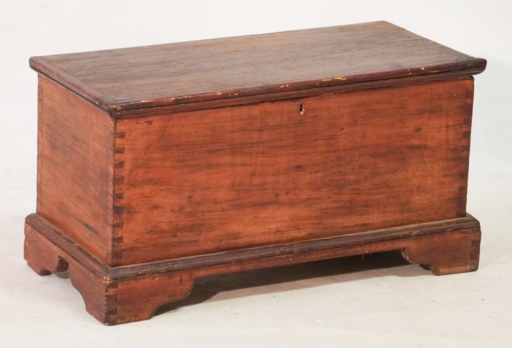 Southern Federal Yellow Pine Blanket Chest of a Smaller Size (1 of 3)