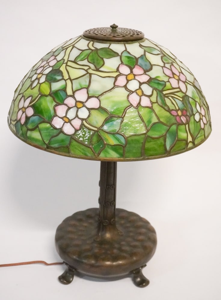 Exceptional Tiffany Studios Apple Blossom Table Lamp (1 of 20)