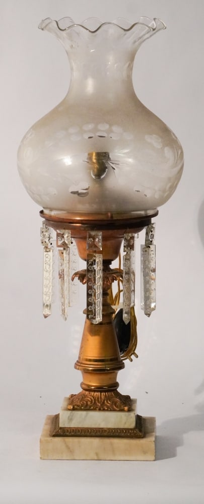 Antique Neoclassical Astral Lamp (1 of 5)
