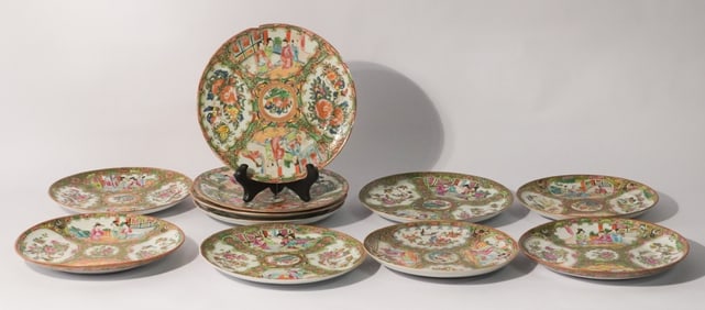 Fine Collection Antique Chinese Export Rose Medallion Porcelain Dishes