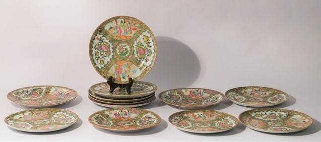 Fine Collection Antique Chinese Export Rose Medallion Porcelain Dishes