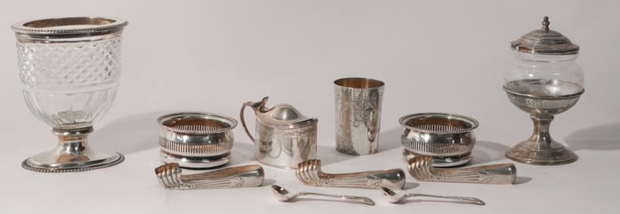 Collection Antique & Vintage English Sterling Silver Table Wares