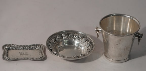 Collection Antique Sterling Silver Cabinet or Table Wares
