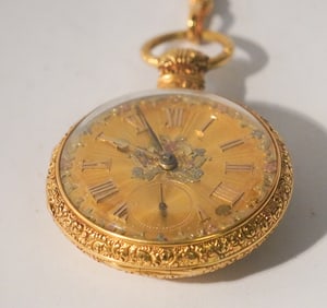 Exceptional 18k Gold Crafted Georgian Pocketwatch of South Carolina Interest