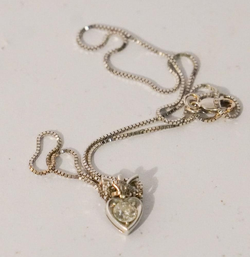 Very Fine Diamond & 14k White Gold Necklace (1 of 2)