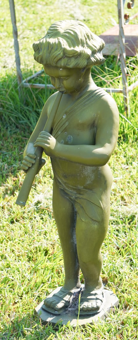 European School Bronze Garden Fountain Statue (1 of 2)