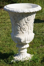 Large Neoclassical Style Cast Stone Garden Urn