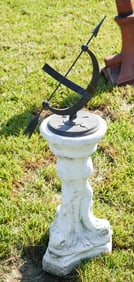 Charming Garden Sundial on Stand