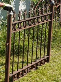 Antique Wrought Iron & Cast Iron Gate Segments
