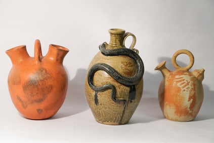 Collection Various Art Pottery Vessels
