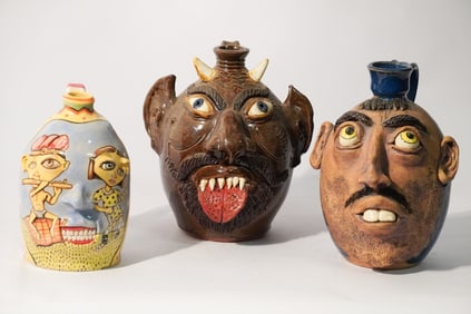 Collection Southern Stoneware Face Jugs