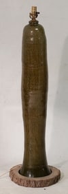 Large Southern Stoneware Floor Lamp by Sid Luck