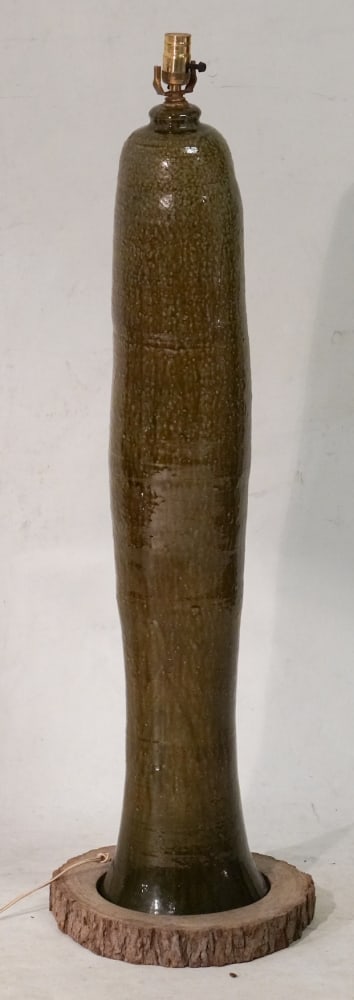 Large Southern Stoneware Floor Lamp by Sid Luck (1 of 5)