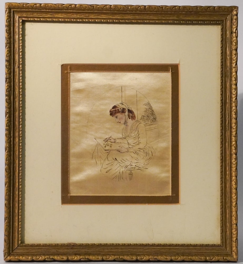 Early Savannah, Georgia Watercolor on Silk (1 of 2)