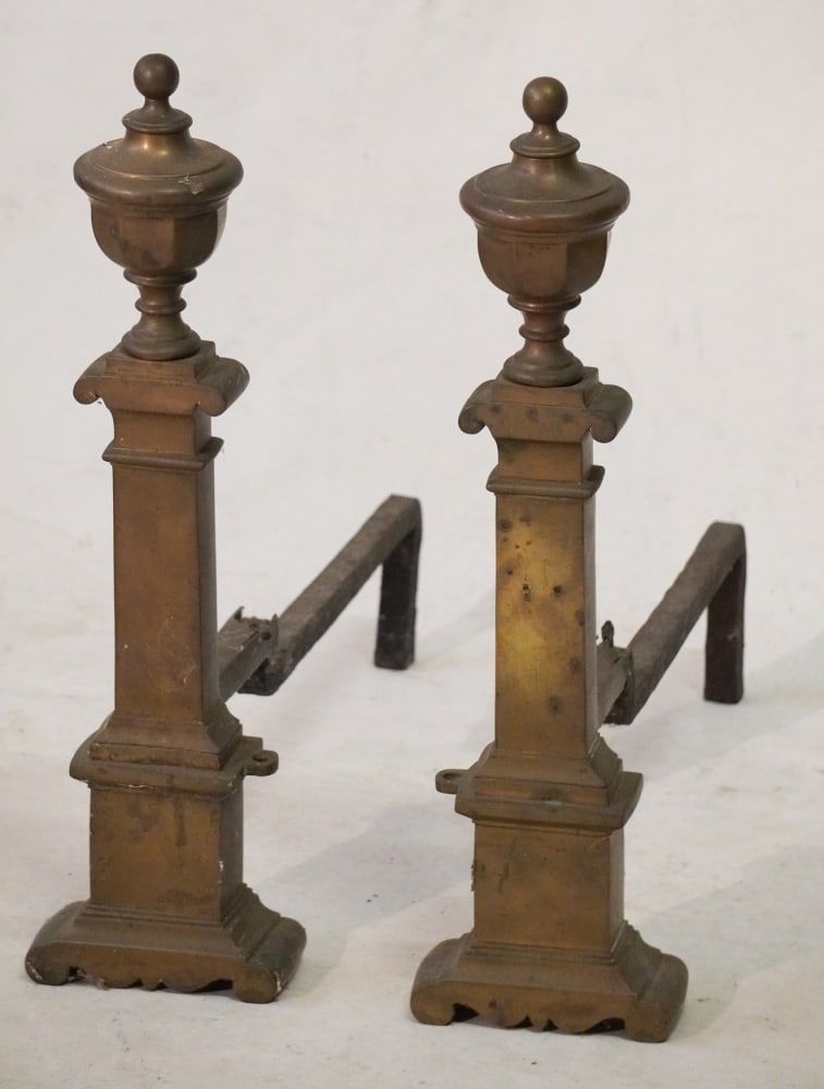 Handsome Pair Charleston, SC Neoclassical Andirons (1 of 2)