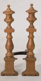 Pair Charleston, SC Neoclassical Andirons