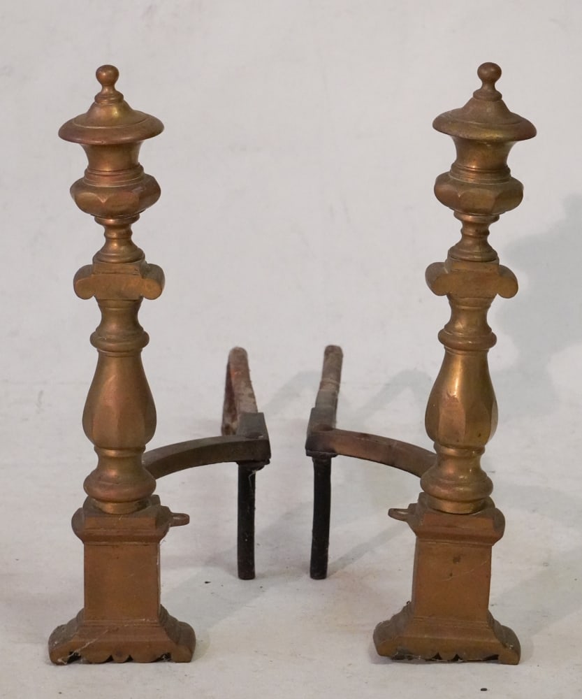 Handsome Pair Charleston SC Neoclassical Andirons (1 of 2)