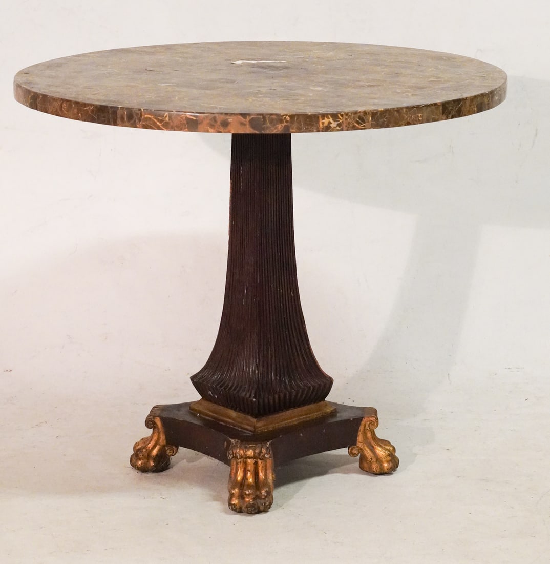 French Empire Style Marble Top Center Table (1 of 3)