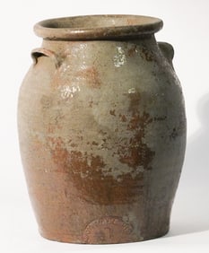 Uncommon Signed South Carolina Stoneware Storage Jar by Sam Whelchel