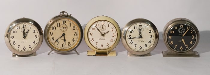 Collection Mid Century Deco Alarm Clocks