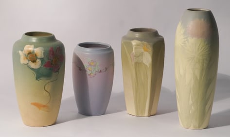 Collection Three Arts & Crafts Period Weller Pottery Vases