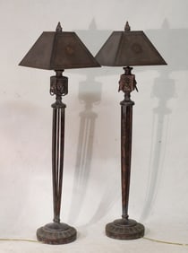 Quality Pair Designer Floor Lamps