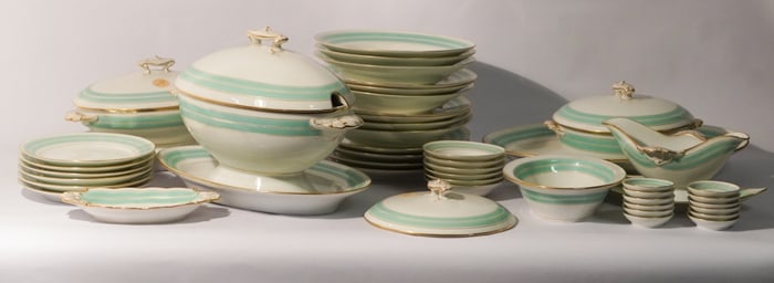 Fine Set Antique Old Paris Porcelain Dinnerware