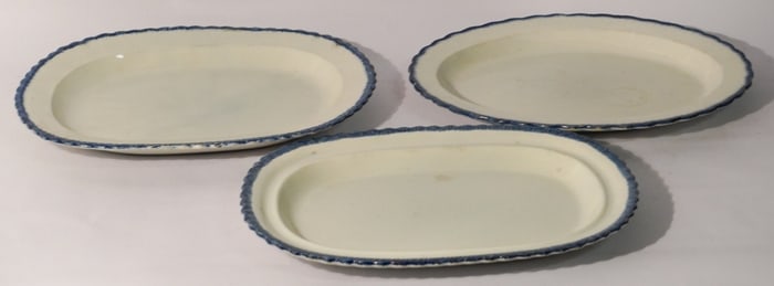 Fine Collection Antique English Featheredge Serving Platters
