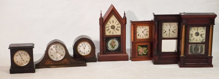 Collection Antique American Mantle Clocks