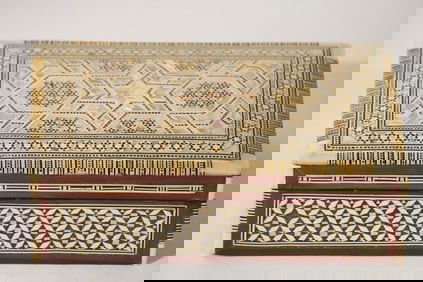 Intricately Inlaid Persian Jewelry Box