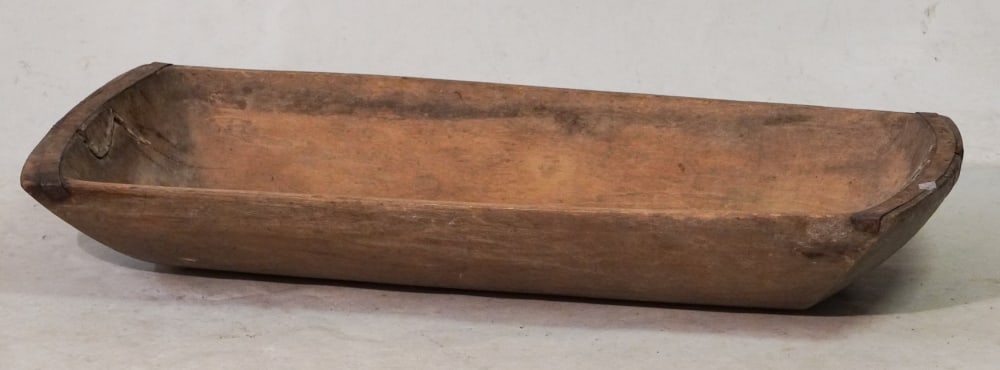 Antique American Backcountry Doug Out Dough Bowl (1 of 3)