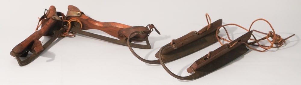 Two Pair Antique 19th Century Ice Skates (1 of 2)