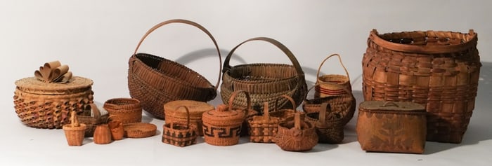 Antique & Vintage Hand Crafted American Baskets