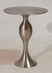 Mid Century Brushed Nickel Side or Cocktail Table