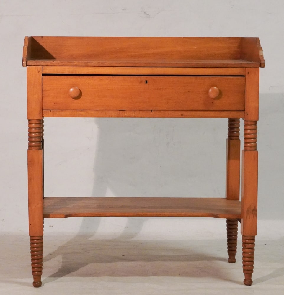 Country Federal Poplar Wash Stand or Side Table (1 of 2)