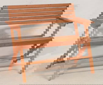 Fine Custom Crafted White Oak Settee or Porch Bench