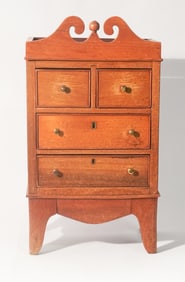 American Federal Cherry & Poplar Miniature Chest