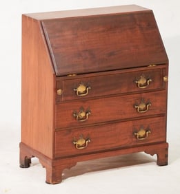 Federal Style Mahogany Miniature Slant Front Desk