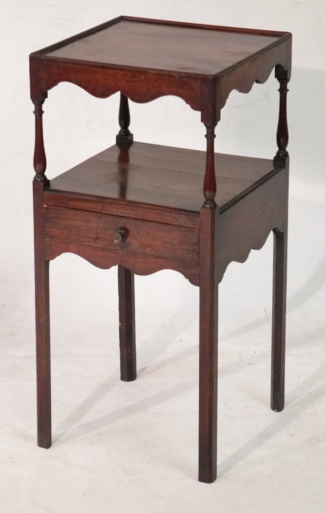 Charming English George III Mahogany Side Table (1 of 2)