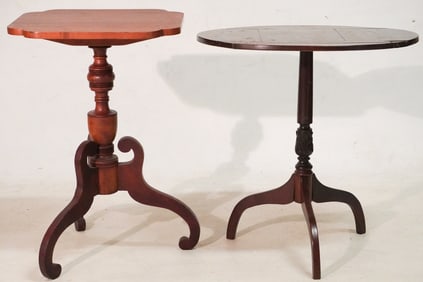 Two Antique American Federal Side Tables