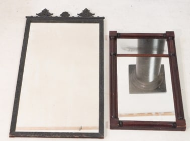 Two Handsome Antique Mirrors or Looking Glasses