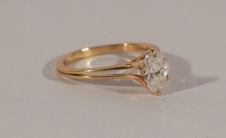 1 ctw Marquise Cut 14k Gold & Diamond Ring