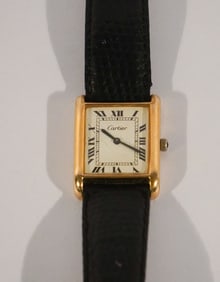 Fine Gentleman's Cartier Tank Wristwatch