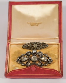 Fine Antique Sterling Silver & Rock Crystal Brooches by Black Starr and Frost