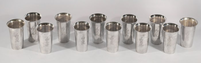 Set Hunt Silver Company Sterling Silver Cups