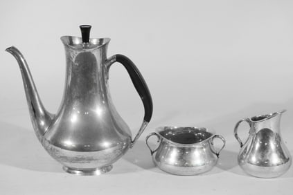 Danish Silver Plate Tea or Coffee Set by Carl M. Cohr