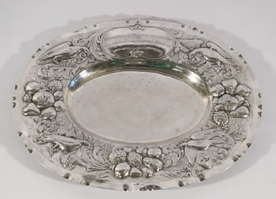 Swiss .830 Silver Serving or Presentation Platter